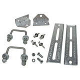 10" Galvanized Swivel Top Bunk Bracket Kit with Hardware for Boat Trailer, fits 2x3 Cross Members, Heavy Duty