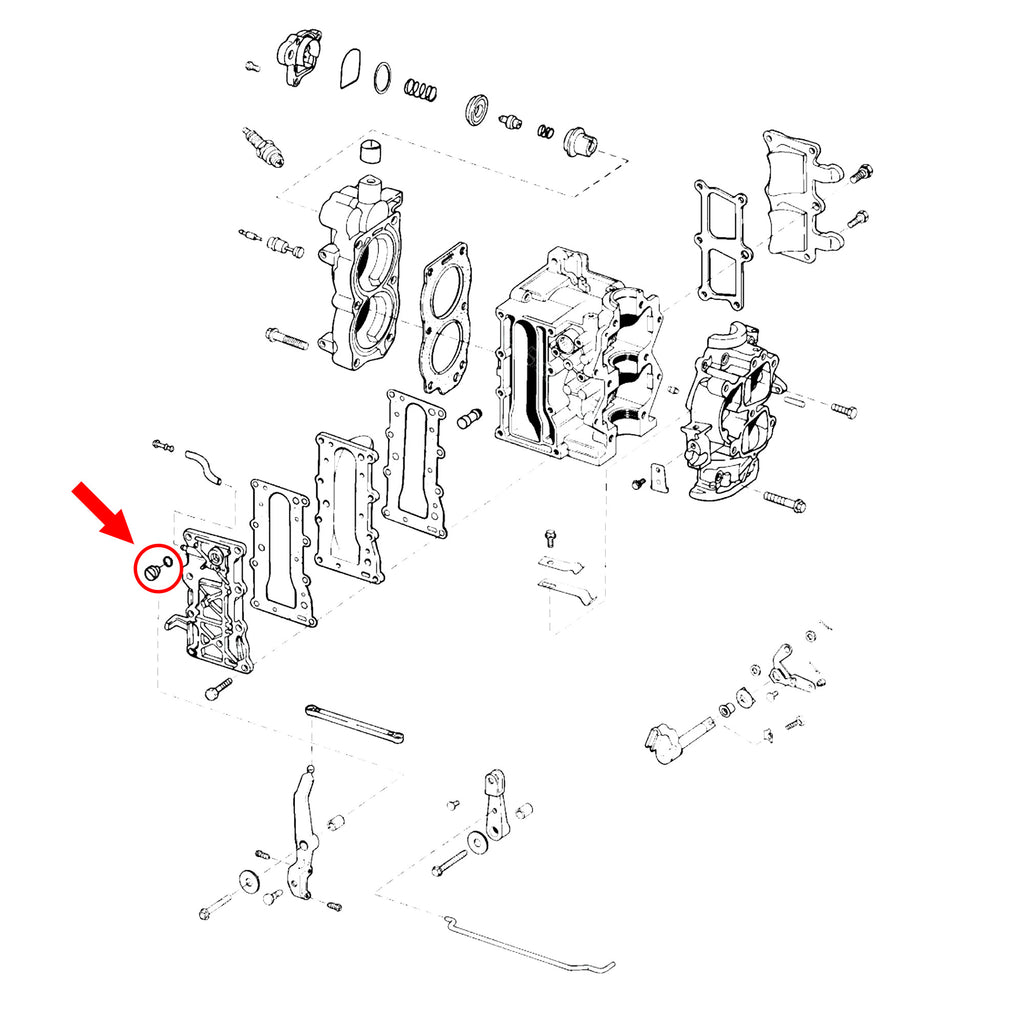 Drain Fill Plug For Johnson Evinrude OMC Outboard 8, 9.9, 10, 15, 115