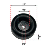 Cargo Trailer Ramp Door Replacement Black Rubber Bumper 2.5" Round - Automotive Authority