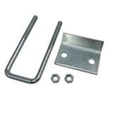 Strut to Beam Clamp with Square U-Bolt and Nuts, 2-7/16" - 3-1/4" Channel