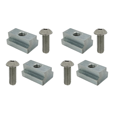 Truck Bed Deck Rail T Slot Nut Screw Kit Compatible with Toyota Tacoma & Tundra - 4 Pack