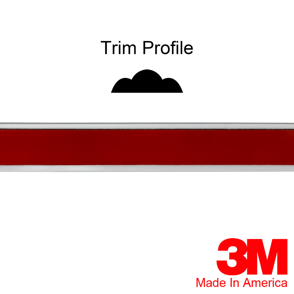 Vintage Style 7/8 Chrome Side Body Trim Molding - Formed Pointed