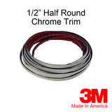 1/2'' Chrome Half Round Trim Molding - Automotive Authority