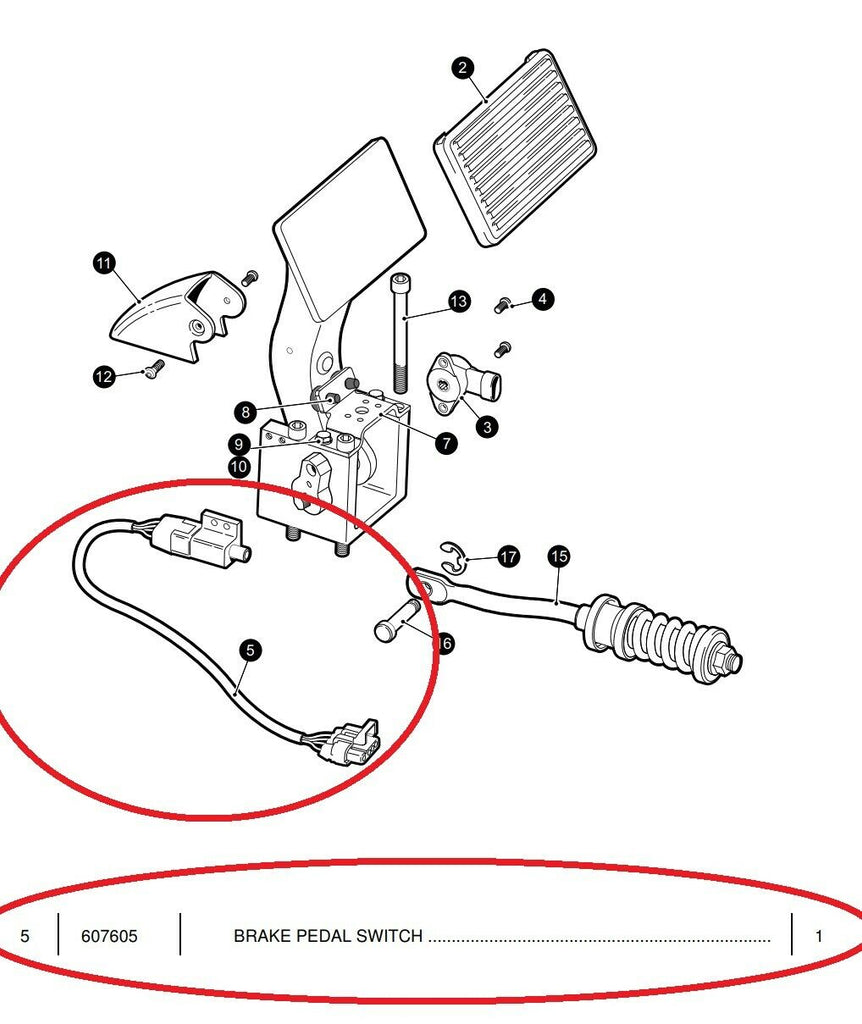 Accelerator and Brake Pedal Switch For EZGO RXV Golf Cart 607605, 610668, 606711