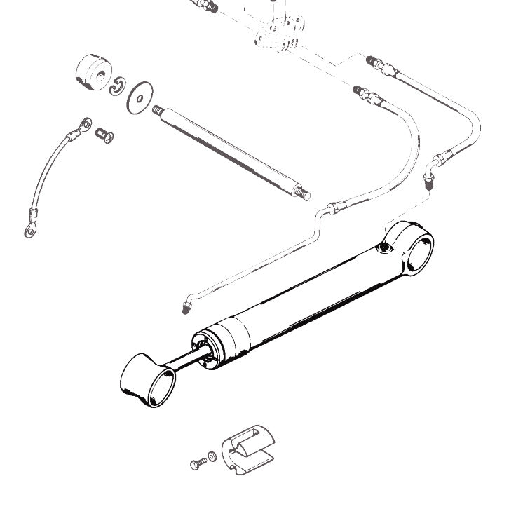 Power Trim, Tilt Ram Cylinder Starboard Side Replacement For MerCruiser
