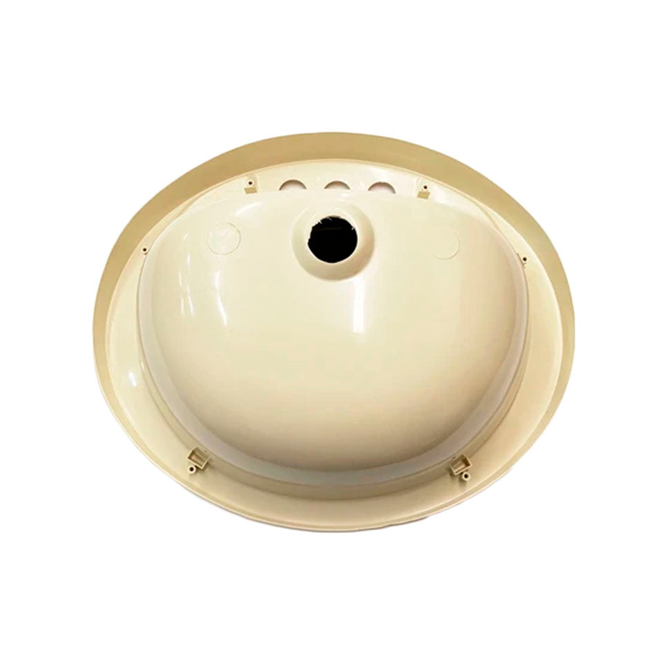 RV Camper Trailer Oval Bathroom Sink w/ Drain Stopper 20" x 17" Parchment Beige Automotive