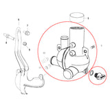 Water Distribution Housing for MerCruiser Manual Drain Plugs - 863802T2, 863631T1