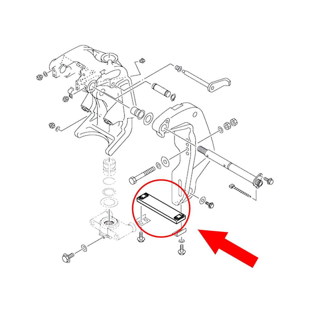 Zinc Clamp Bracket Anode For Yamaha Outboard 150425 HP, 201222 6AW