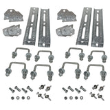 10" Galvanized Swivel Top Bunk Bracket Kit with Hardware for Boat Trailer, fits 2x3 Cross Members, Heavy Duty