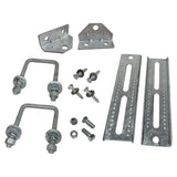 10" Galvanized Swivel Top Bunk Bracket Kit with Hardware for Boat Trailer, fits 3x3 Cross Members, Heavy Duty