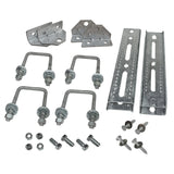 10" Galvanized Swivel Top Bunk Bracket Kit with Hardware for Boat Trailer, fits 3x3 Cross Members, Heavy Duty