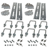 10" Galvanized Swivel Top Bunk Bracket Kit with Hardware for Boat Trailer, fits 3x3 Cross Members, Heavy Duty