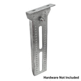 Soporte giratorio galvanizado de 10" y soporte de refuerzo para litera superior para remolque de barco, resistente 