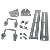 12" Galvanized Swivel Top Bunk Bracket Kit with Hardware for Boat Trailer, fits 2x3 Cross Members, Heavy Duty