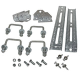 12" Galvanized Swivel Top Bunk Bracket Kit with Hardware for Boat Trailer, fits 2x3 Cross Members, Heavy Duty