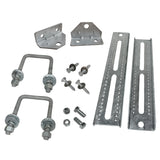 12" Galvanized Swivel Top Bunk Bracket Kit with Hardware for Boat Trailer, fits 3x3 Cross Members, Heavy Duty