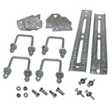 12" Galvanized Swivel Top Bunk Bracket Kit with Hardware for Boat Trailer, fits 3x3 Cross Members, Heavy Duty