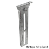 Soporte giratorio galvanizado de 12" y soporte de refuerzo para litera superior para remolque de barco, resistente 