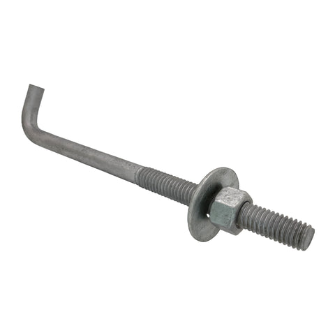 1/2" x 8-inch Galvanized Threaded Anchor Bolts for Wood, Concrete