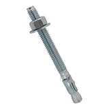 1/2" x 5" Wedge Anchor Bolt Fasteners for Concrete, Cement, Brick - Zinc-Plated