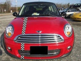 Mini Cooper Checkered Offset Bonnet and Boot Racing Stripes