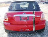 Mini Cooper Checkered Offset Bonnet and Boot Racing Stripes
