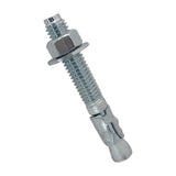 3/4" x 5" Wedge Anchor Bolt Fasteners for Concrete, Cement, Brick - Zinc-Plated