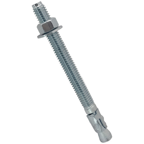 3/4" x 8" Wedge Anchor Bolt Fasteners for Concrete, Cement, Brick - Zinc-Plated