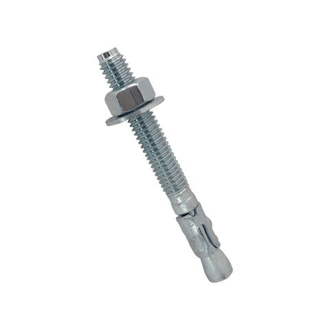 3/8" x 3-1/2" Wedge Anchor Bolt Fasteners for Concrete, Cement, Brick - Zinc-Plated