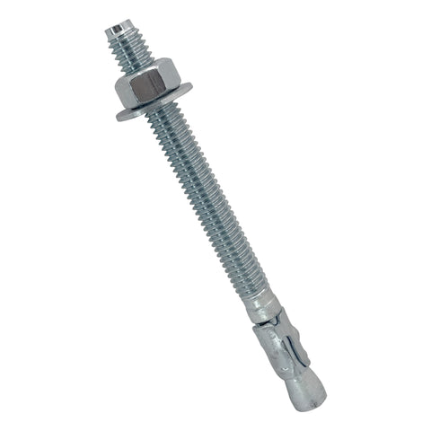 3/8" x 4-1/2" Wedge Anchor Bolt Fasteners for Concrete, Cement, Brick - Zinc-Plated