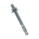 3/8" x 4" Wedge Anchor Bolt Fasteners for Concrete, Cement, Brick - Zinc-Plated