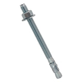 3/8" x 5" Wedge Anchor Bolt Fasteners for Concrete, Cement, Brick - Zinc-Plated