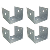 4x4 Deck Post Concrete Anchor Connector Bracket, Fence Post Base, Zinc Plated