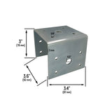 4x4 Deck Post Concrete Anchor Connector Bracket, Fence Post Base, Zinc Plated