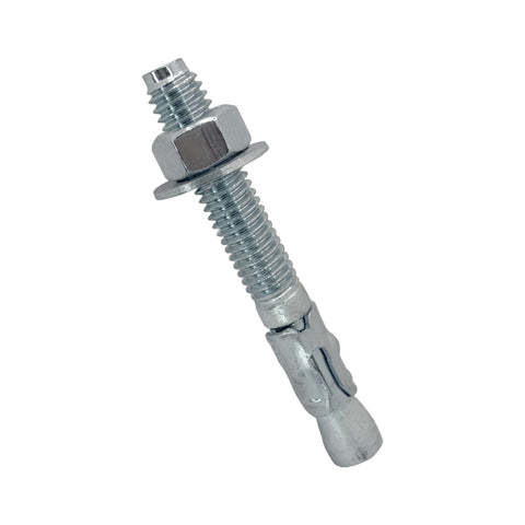 5/8" x 4-1/2" Wedge Anchor Bolt Fasteners for Concrete, Cement, Brick - Zinc-Plated