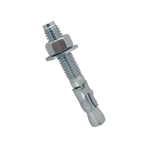 5/8" x 4" Wedge Anchor Bolt Fasteners for Concrete, Cement, Brick - Zinc-Plated