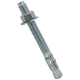 5/8" x 6" Wedge Anchor Bolt Fasteners for Concrete, Cement, Brick - Zinc-Plated