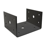 6x6 Deck Post Concrete Anchor Connector Bracket, Fence Post Base, Black Powder Coated