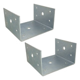 6x6 Deck Post Concrete Anchor Connector Bracket, Fence Post Base, Zinc Plated
