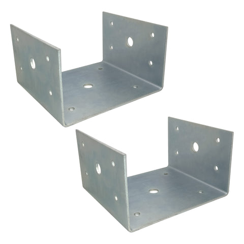 6x6 Deck Post Concrete Anchor Connector Bracket, Fence Post Base, Zinc Plated