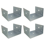 6x6 Deck Post Concrete Anchor Connector Bracket, Fence Post Base, Zinc Plated