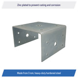 6x6 Deck Post Concrete Anchor Connector Bracket, Fence Post Base, Zinc Plated