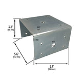 6x6 Deck Post Concrete Anchor Connector Bracket, Fence Post Base, Zinc Plated