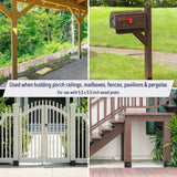 6x6 Deck Post Concrete Anchor Connector Bracket, Fence Post Base, Zinc Plated