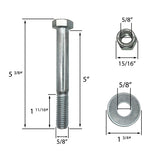 Adjustable C Channel Bracket & 3" Lunette Ring for Trailer Coupler, Raw Steel - 4 Hole 3-Position, 14,000 lb Ring