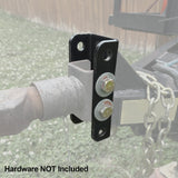 Adjustable C Channel, Lunette Ring Channel Bracket for Trailer Coupler, 7-3/4 inch, 2 inch Bolt Pattern - 4 Hole 3-Position 