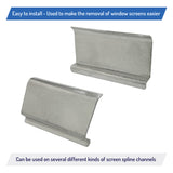 Aluminum Window Screen Spline Channel Pull Lift Tabs - 20 pack, 50 pack, 100 pack
