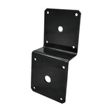 Galvanized Deck Joist Tie Plate, Z Bracket for 2x4 Cross Joist and 4x4 Post - Corner Brace Support, 14 Gauge - Black Powder Coated