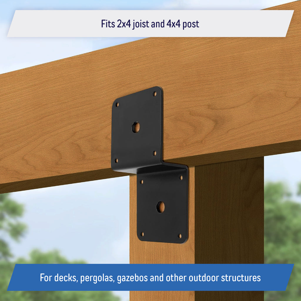 Powder-Coated Deck Joist Tie Plate Z Bracket for 2x4 Cross Joist 4x4 ...