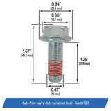 Brake Caliper Bracket Bolts for Select Honda, Acura, Nissan, Toyota Models 2005-2020 - 14981, 41005EM10A
